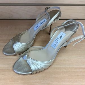 Jimmy Choo Open Toe Stiletto Sandals Size 38 US7.5